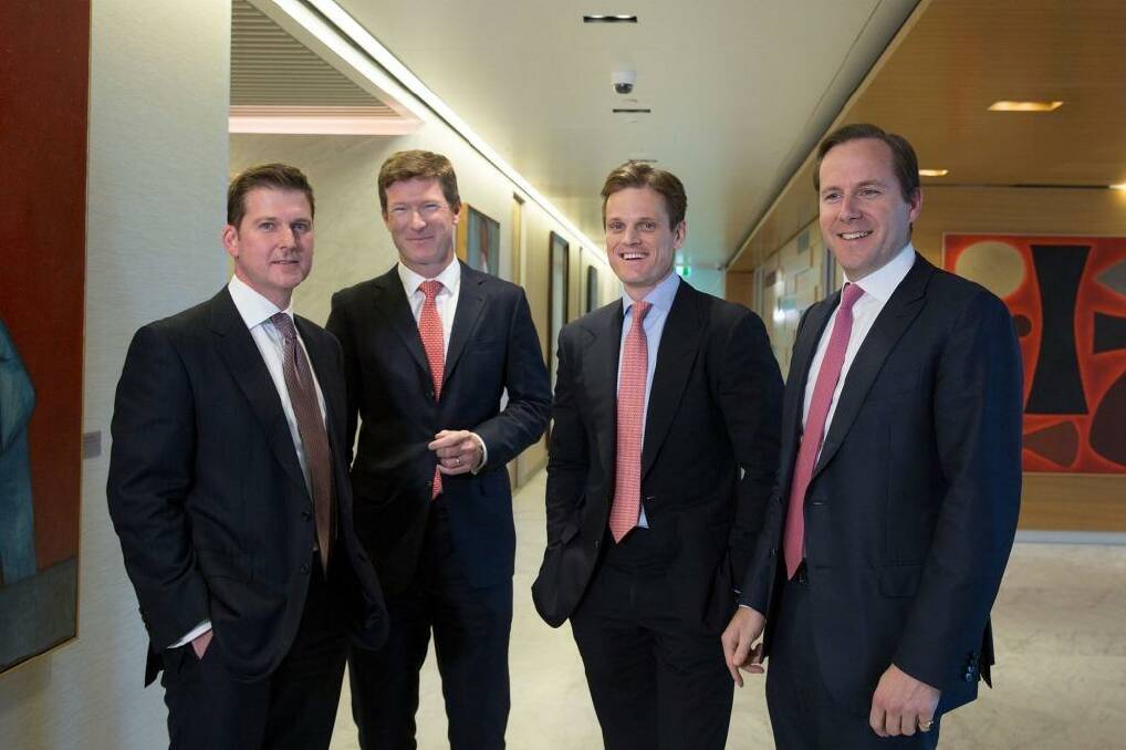 Citigroup's Tony Osmond, Philip Graham, Aiden Allen and Nick Bagot. Photo: Michele Mossop/Fairfax Media
