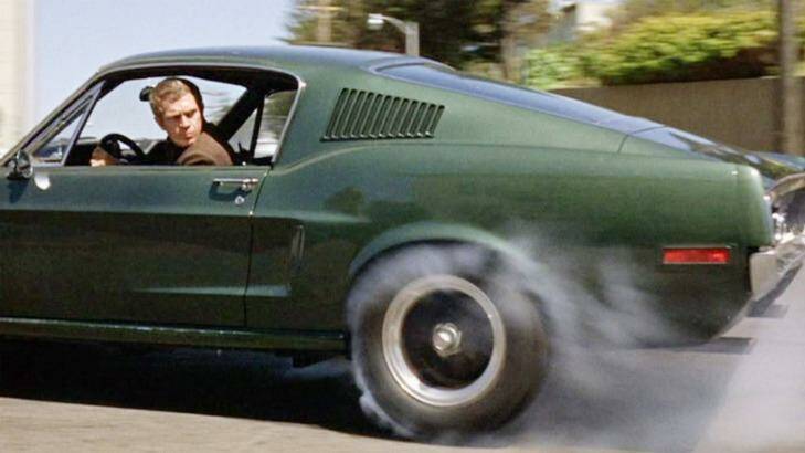 Steve McQueen driving a Ford Mustang in <i>Bullitt</i> (1968). Photo: Supplied by Warner Brothers