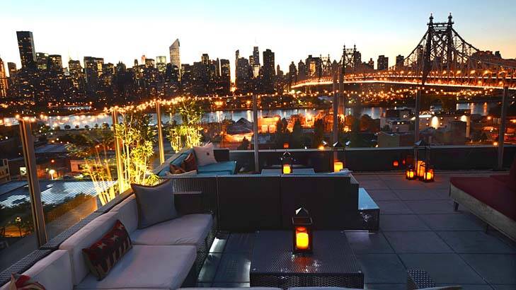 The high life: Rooftop view at The Z Hotel in Queens. Photo: Jennifer S. Altman