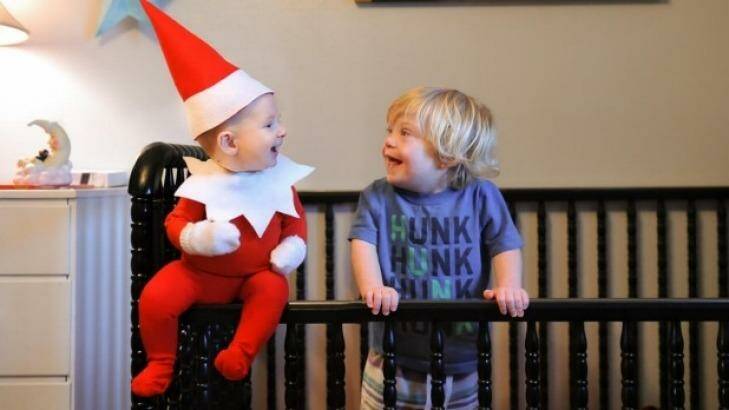 Baby Rockwell is a real life elf on the shelf Photo: Instagram