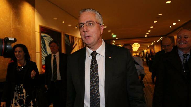 ABC managing director Mark Scott Mark Scott arrives to deliver the 2015 Corporate Public Affairs Oration in Melbourne on Thursday.  Photo: Pat Scala