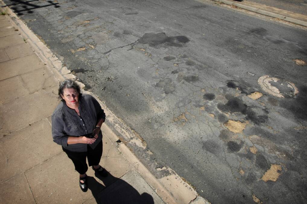 Greater Hume mayor Heather Wilton says the state of the council’s road network is dire, and getting worse. Picture: MATTHEW SMITHWICK