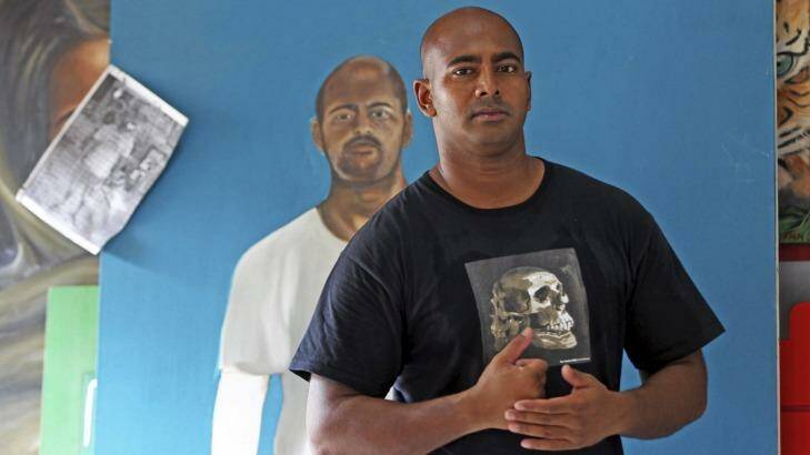 Condemned Australian Myuran Sukumaran has developed a passion for art while on death row in Kerobokan prison in Denpasar, Bali. Photo: Jason Childs