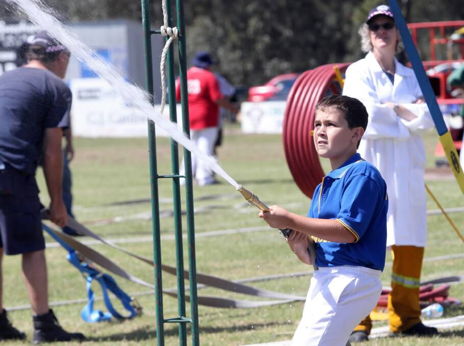 Baranduda’s Kynan Carter concentrates on hitting a target in his event. Picture: PETER MERKESTEYN