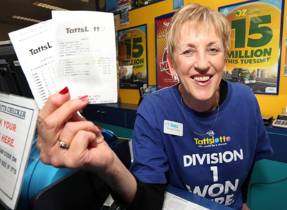 Magical match: Marlene Smedley holds copies of the winning numbers and ticket. Picture: PETER MERKESTEYN