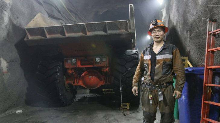 A worker at Rio Tinto's Oyu Tolgoi mine, one of the world's richest copper deposits. Photo: Supplied