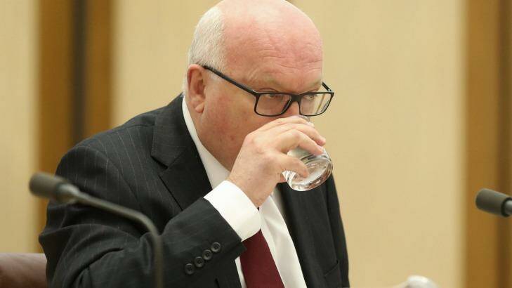 Attorney-General Senator George Brandis fronts the Senate inquiry on Friday. Photo: Andrew Meares