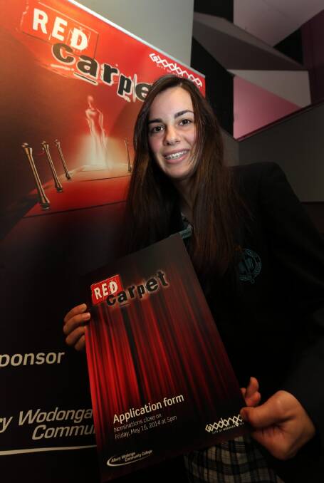 Natasa Sojic is encouraging her peers to be involved in the Red Carpet Youth Awards. The 17-year-old won the award last year. Picture: PETER MERKESTEYN