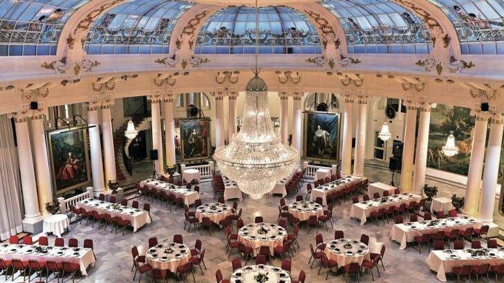 Dinner under the dome at Hotel Le Negresco, Nice.