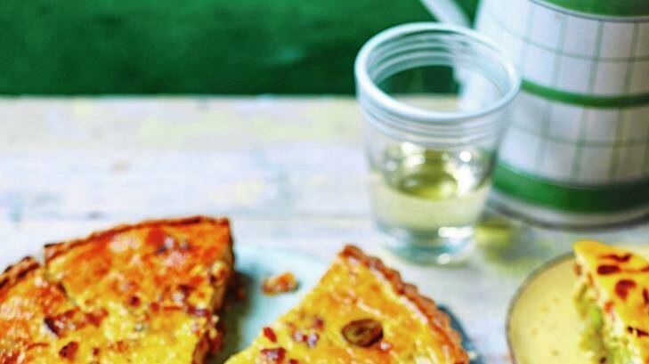 Leek and bacon quiche. Photo: Supplied