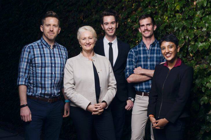 The AMA are adopting a new policy in support of same-sex marriage after a 10-year internal battle. LtoR Dr Brad McKay, Professor Kerryn Phelps AM, Liam Mason NSW Medical Students Council - Advocacy Officer, Dr Joe Monteith and Ashna Basu - NSW Medical Students Council - President. Photographed Thursday 18th May 2017. Photograph by James Brickwood. SMH NEWS 170518 Photo: James Brickwood