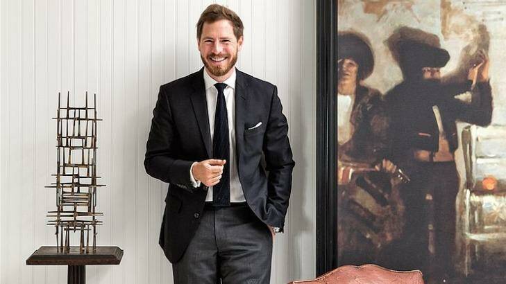 Will Kopelman standing in the office space of his man cave. Photo:  Lisa Romerein/Architectural Digest