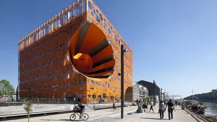 The Orange Cube at The Confluence. Photo: Lyon Tourism