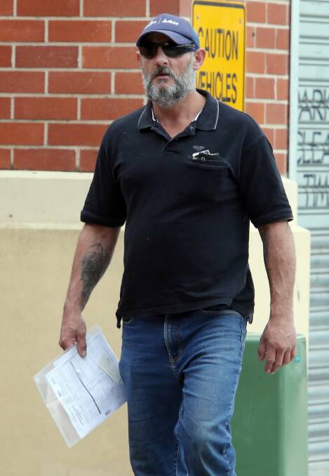 Dieter Andrew Bosse arriving at the Albury Local Court court yesterday.