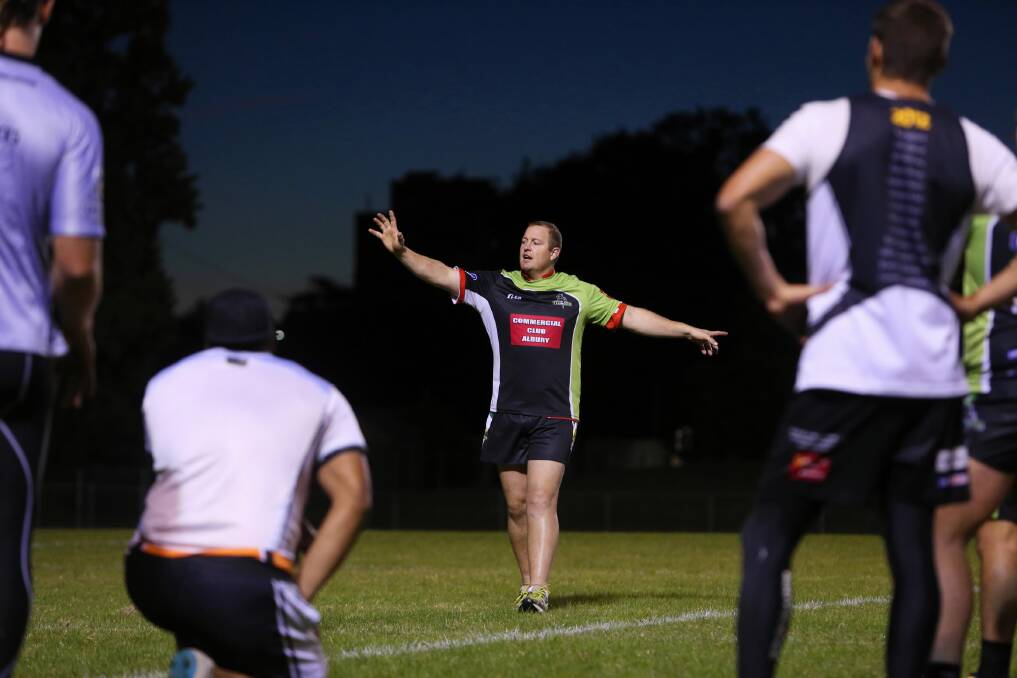 Thunder coach Josh Cale, at training on Thursday night, is bracing for a torrid grand final rematch against Gundagai today. Picture: matthew smithwick