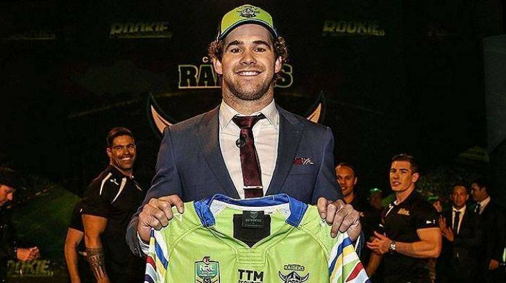 NRL Rookie winner Lou Goodwin has become Canberra's latest link to a series of athletes making a name for themselves in a talent search.

 Photo: Facebook