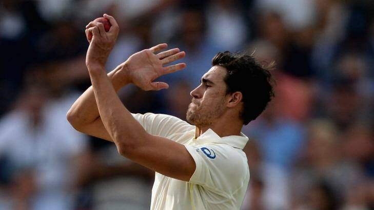 Bring it on: Mitchell Starc says the Australians would relish more life in the pitch for the third Test. Photo: Gareth Copley