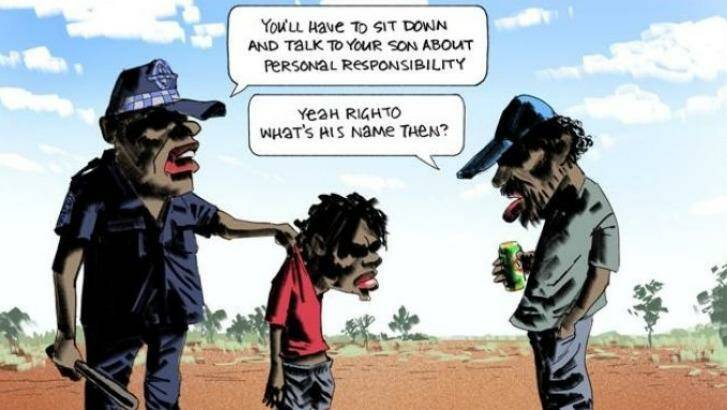 The cartoon which appeared in The Australian newspaper.  Photo: Bill Leak 