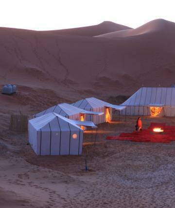 Merzouga Luxury Desert Camp, Erg Chebi, Morrocco.