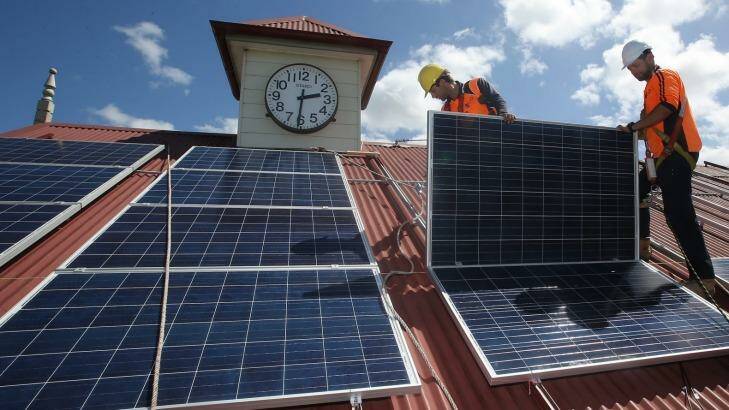 The times increasingly favour solar panels - and soon batteries, a survey finds. Photo: Mark Metcalfe