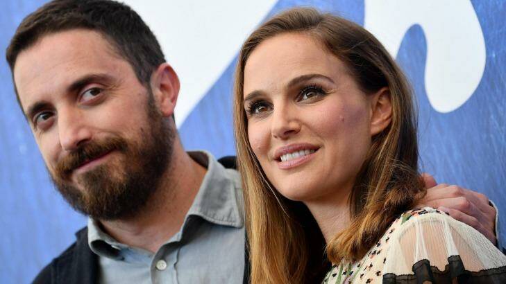 Actress Natalie Portman, right, and director Pablo Larrain pose during a photo call for Jackie during the 73rd Venice Film Festival in Venice. Photo: Ettore Ferrari/AP