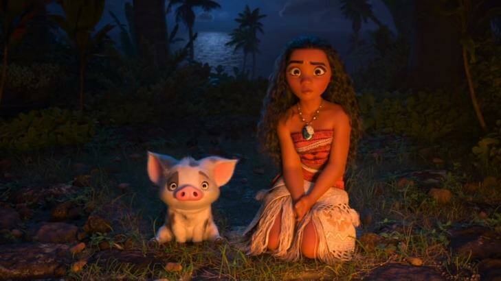 Moana, who has special abilities, will have a sidekick pig called Pua, which means "flower" in Hawaiian. Photo: Disney