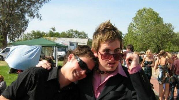 PAST:  Adam Golding, 18, with his friend Rob Glew, 17, at the Wodonga Races in 2004. Adam grew up in a generation where parents tried to stop excess drinking by providing limited alcohol for their child. Photo: Supplied