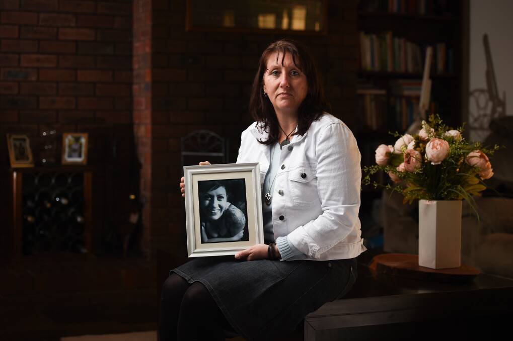 HEARTBREAK: Vicki Richardson, with an image of her daughter Brooke who after just one text while driving. Pictures: MARK JESSER