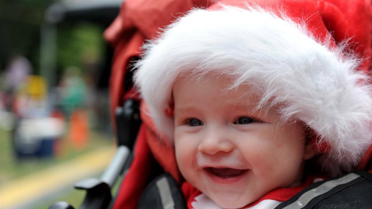 Six-month-old Finley Hodge enjoys Christmas. Picture JODIE DONNELLAN
