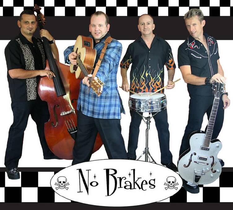 ROCK ROLLS IN: Sydney rock'n'roll and rockabiily band No Brakes will get the town jumpin' at the Tallangatta '50 Festival on Saturday, October 25 and Sunday, October 26.