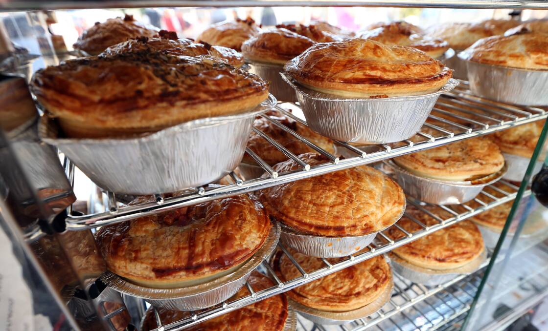 Delicious artisan pies are  are among the many treats on offer at the fortnightly Hume Murray Farmers' Market, Saturday, September 13 at Wodonga's Gateway Village. Picture: JOHN RUSSELL