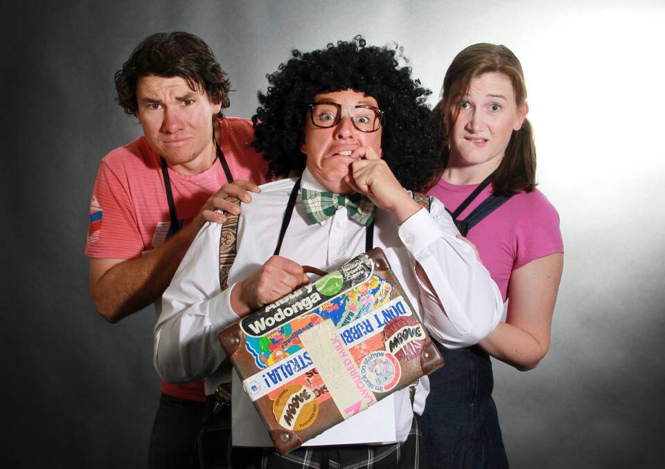 MUSICAL WORDPLAY: Jeremy Zuber, Deb North and Amy Murray in the latest Chiltern Lions Amateur Players production, the hilarious 25th Annual Putnam County Spelling Bee, October 9, 10, 11, 16, 17 and 18 at Chiltern's historic Star Theatre. Picture: KYLIE ESLER