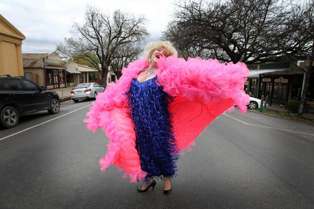 SPRING HAS SPRUNG: Amanda Monroe, aka Showbags, hits town at last year's Spring Migration Festival in Yackandandah. This year’s festival, the 10th, runs from Friday, September 19 to Sunday, September 21.  Picture: PETER MERKESTEYN