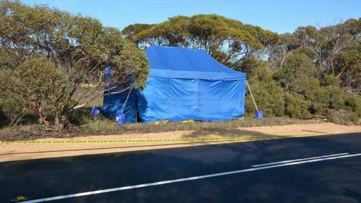 The child's body was found on the Karoonda Highway near Wynarka, in South Australia. Photo: Murray Valley Standard 