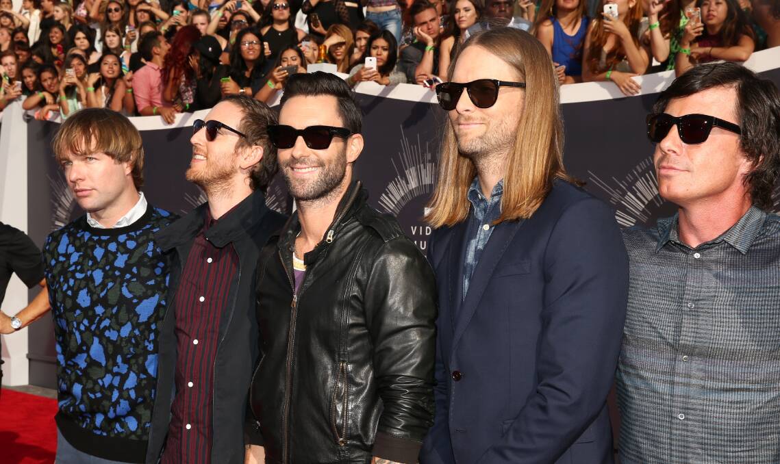 Maroon 5 at the 2014 MTV Video Music Awards. PHOTO: Getty Images