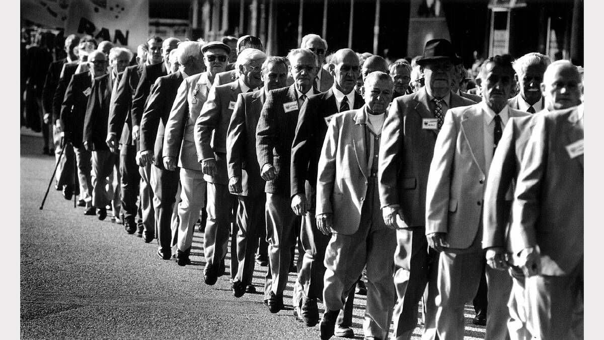 Albury's Own veterans during the 1990 Anzac Day march.