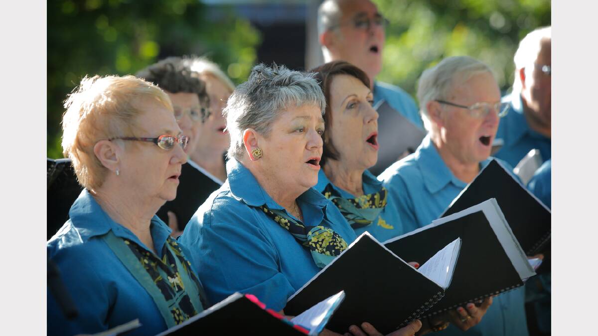 Bronte Minett, second from left, with the Sing Australia Choir.
