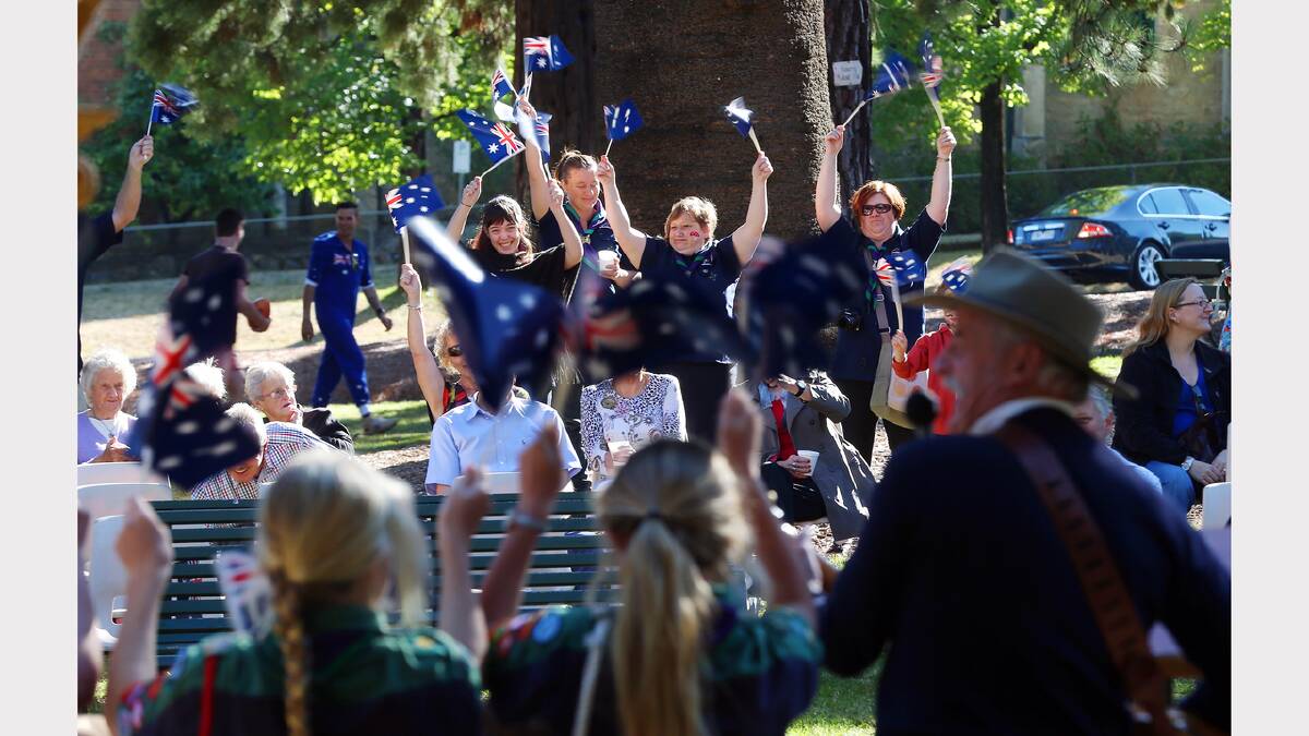 Australia Day celebrations at Beechworth. Lazy Harry performs to a small but enthusiastic crowd.