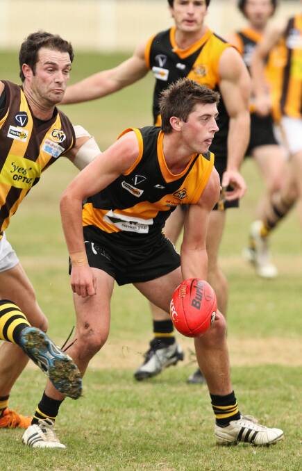 Jack Brooks in action for Albury in 2012.