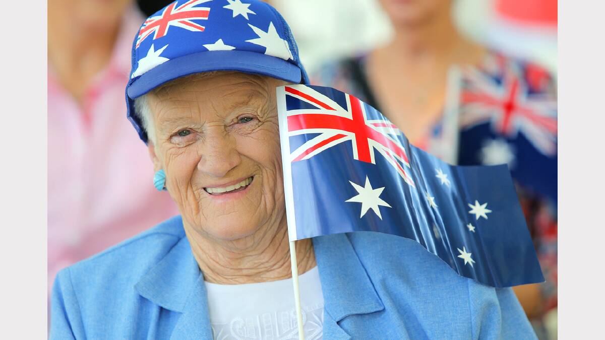 King George Gardens in Wangaratta, Australia Day 2014, Thelma Berry, 84, of Wangaratta.