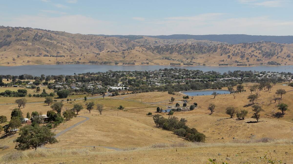Viewed from the upgraded lookout, Tallangatta lies nestled next to Lake Hume, the reservoir that forced the town to relocate in the 1950s.
Picture: DAVID THORPE