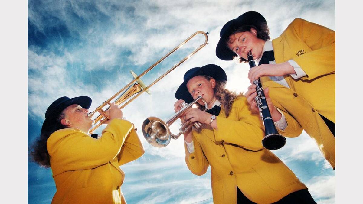 The Albury City Band's last evening recital for the season was at Merced Park in Baranbale Way, Springdale Heights. Three of the band's members are the Church sisters - Janine, 15, on trombone, Cherie, 12, on trumpet and Alison, 14, on clarinet.