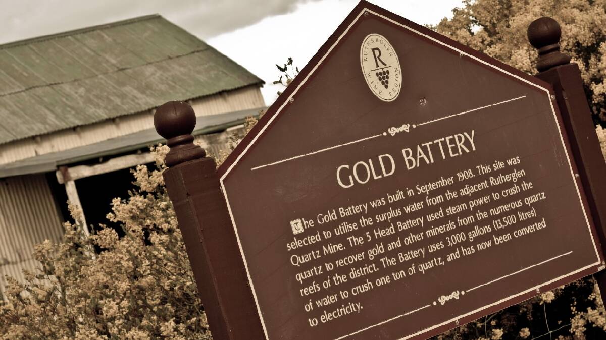 The restored Gold Battery in Rutherglen links the town to its origins in the 19th century gold rush.