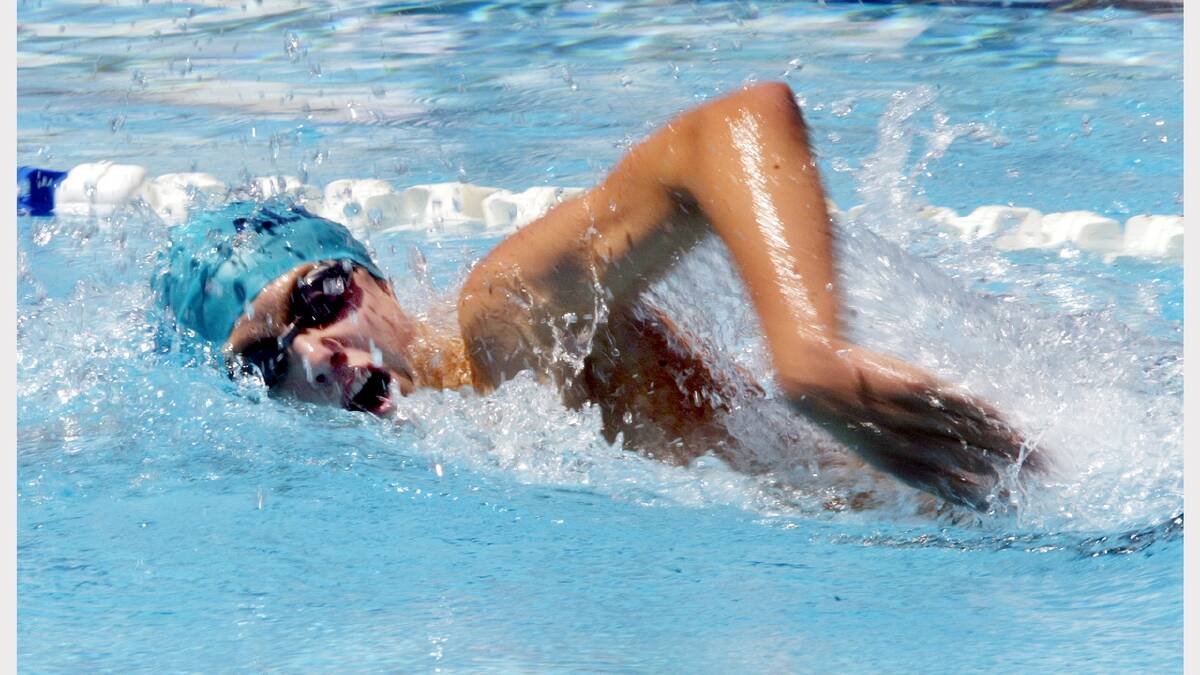 Albury O&M swimming. 100m boys freestyle. Brenton Falkner, 15, of Albury. Picture: PETER MERKESTEYN