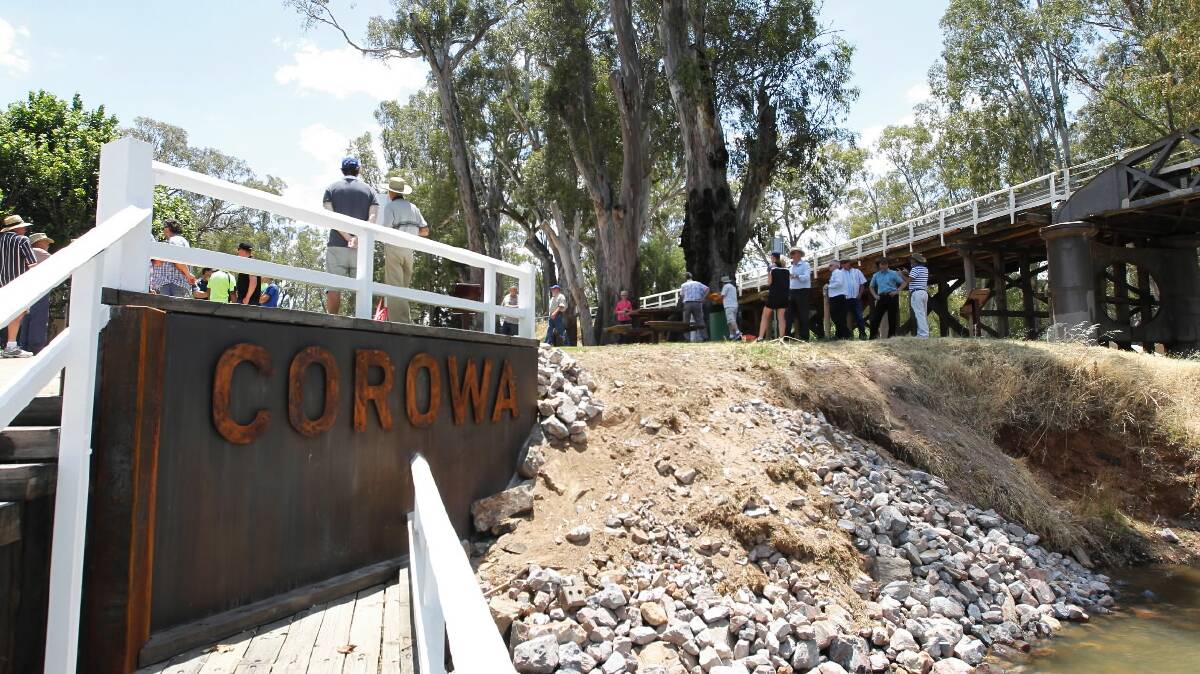 Opened in December, a new platform at Corowa’s Rowers Park provides another fishing spot for enthusiasts. Picture: BEN EYLES