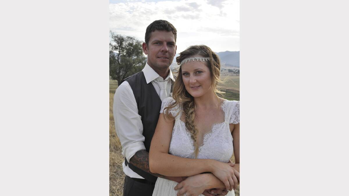 2. THE family farm at Dederang was chosen for the wedding and reception of Tara Quast and Christepher Carrigan. Tara wore a Grace Loves Lace gown and she was given away by her father as the couple exchanged vows in the presence of friends and family. The bride is the second daughter of Stephen and Lynda Quast, of Dederang, and the groom is the eldest son of Robyn Klaer and Allan Carrigan, of Townsville.  — Jenever Photography