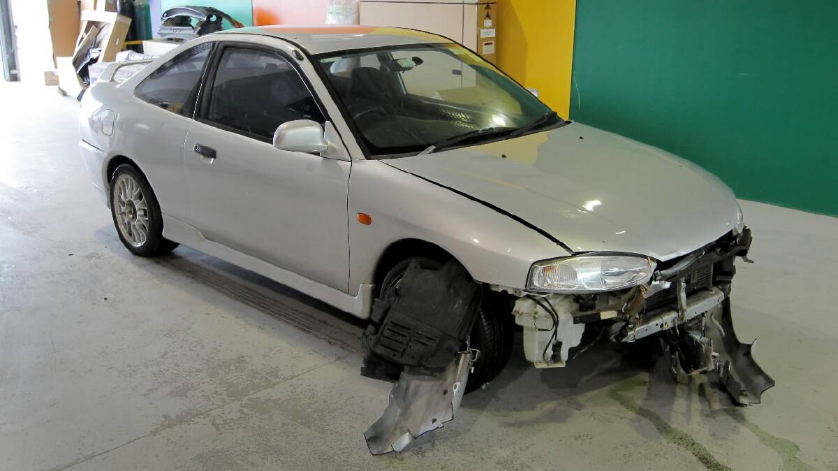 The car allegedly stolen by Daniel McQuilton and dumped in Wodonga.
