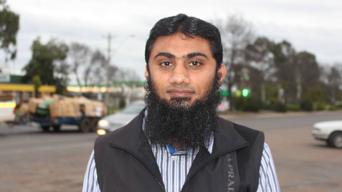 Muhammad Imtiaz says he is grateful Griffith residents allowed him time to clear misconceptions about Islam. Picture: Hannah Higgins.