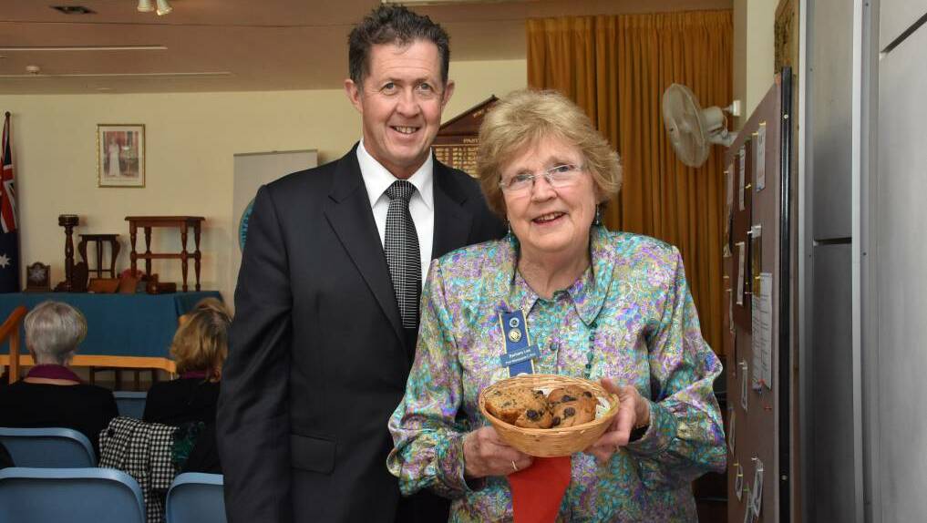 The judge: Federal MP Luke Hartsuyker with the judging assistant and CWA member Barbara Lee.
