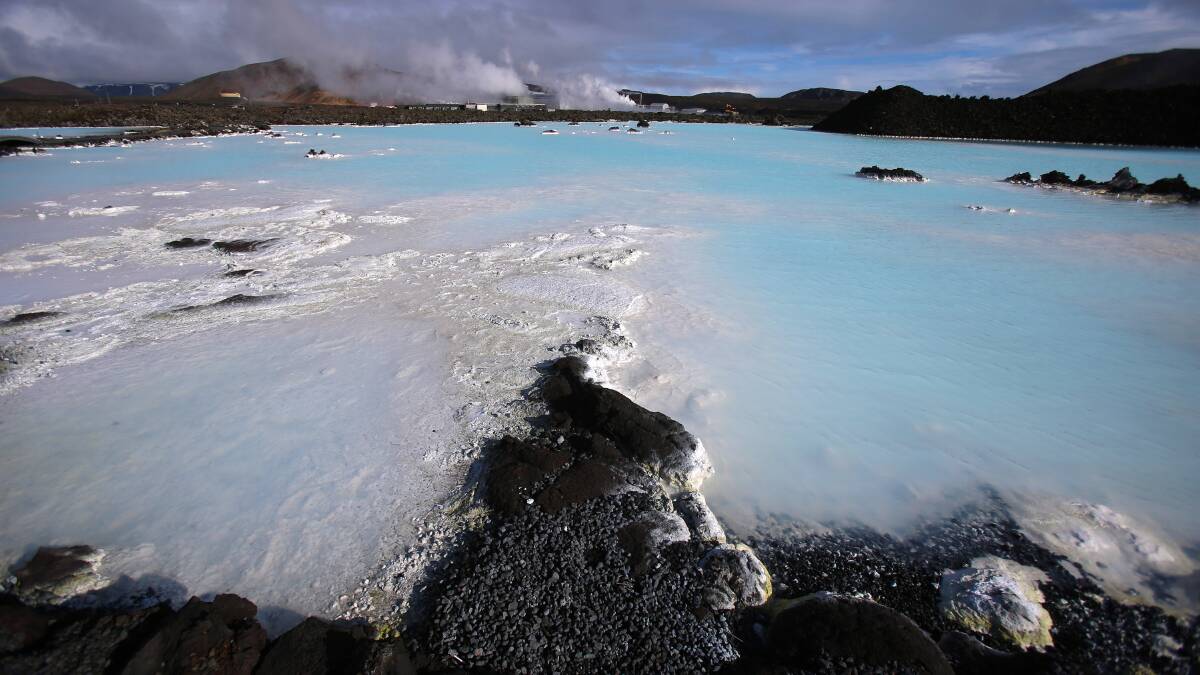 Sun shines on the surrounding geothermal waters at the Blue Lagoon close to the Icelandic capital on April 7, 2014 in Reykjavik, Iceland. Pic: Getty Images